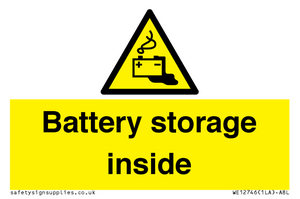 Battery storage inside